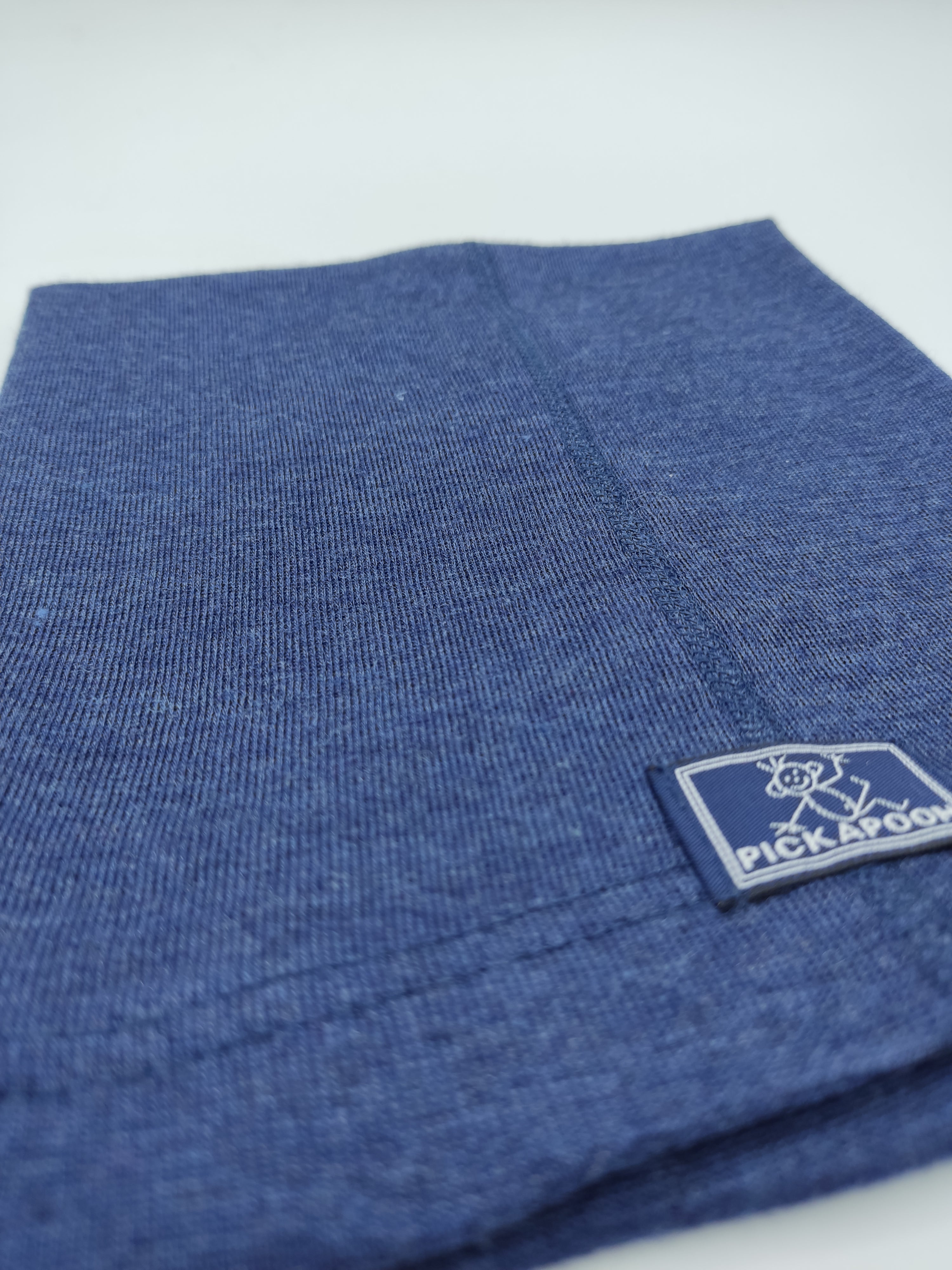 Scaldacollo in lana e seta per bambino e adulto // tinta unita Blu Navy